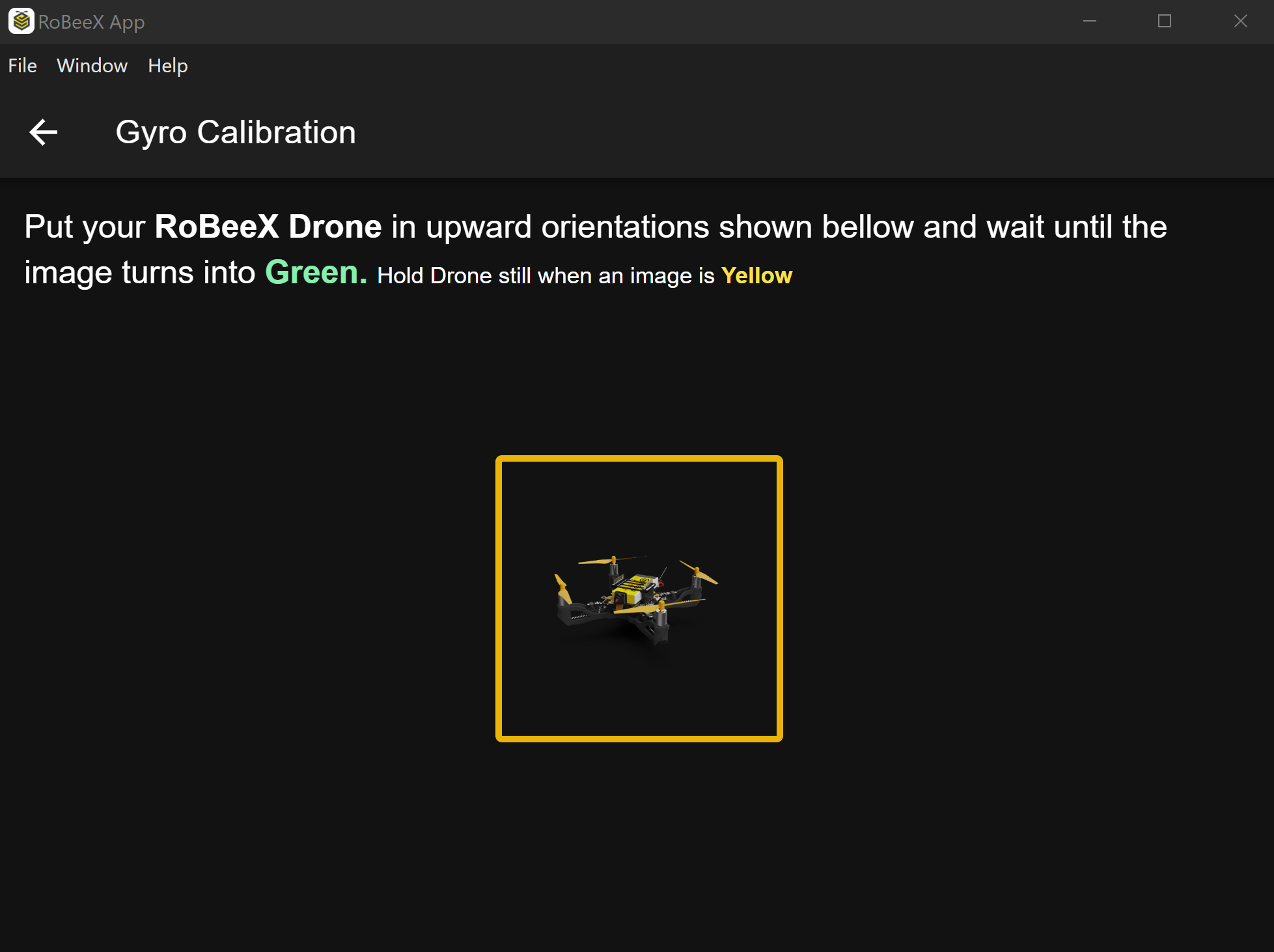 Gyro Calibration Screen